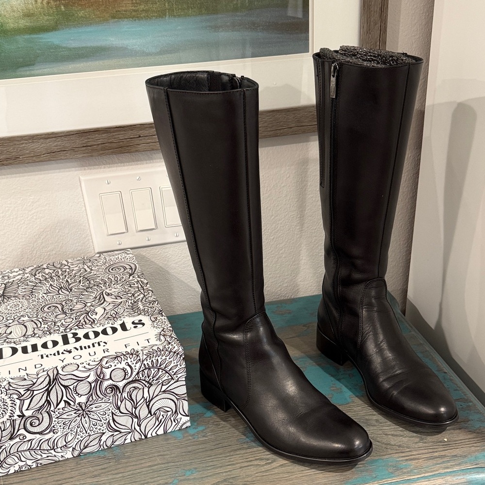 Duo Boots Haltham Riding Boots—Black Leather—Size 41/10–Calf 38 cm